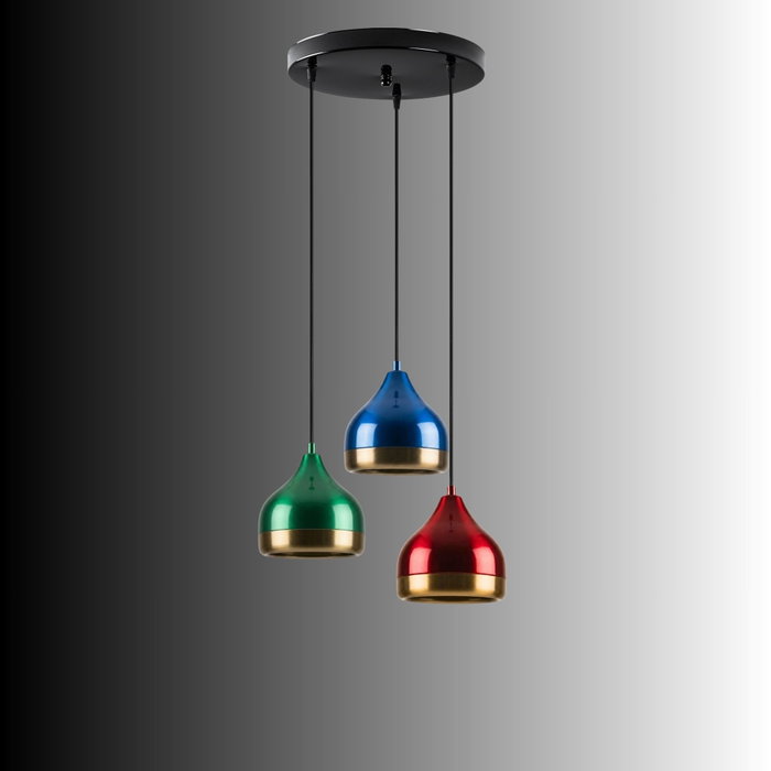 Opviq Lámpara de araña de metal Multicolor con altura ajustable